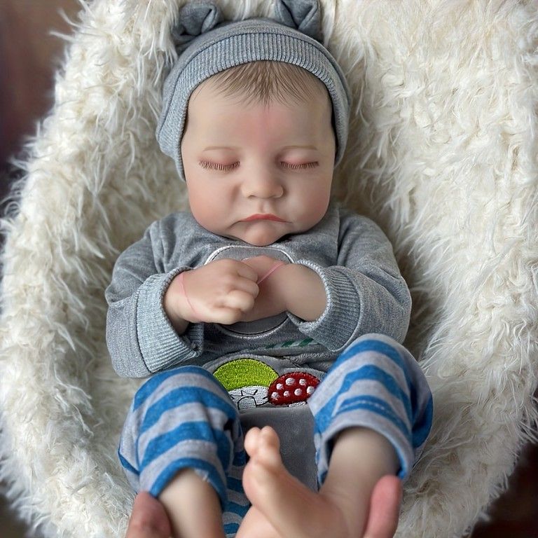 ハンドメイドの温もり 45cm 柔らかい布製ボディ 人形 女の子への誕生日プレゼントに最適 衣装＆ 付き リボーンドール スリーピングアート おもちゃ ファンタジー