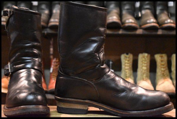 10.5 D PT 91刺繍 レッドウィング 2268 エンジニア ブラッククローム スチールトゥ プルオン ブーツ redwing FJ 283