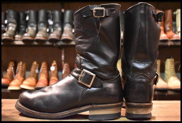 10.5 D PT 91刺繍 レッドウィング 2268 エンジニア ブラッククローム スチールトゥ プルオン ブーツ redwing FJ 283