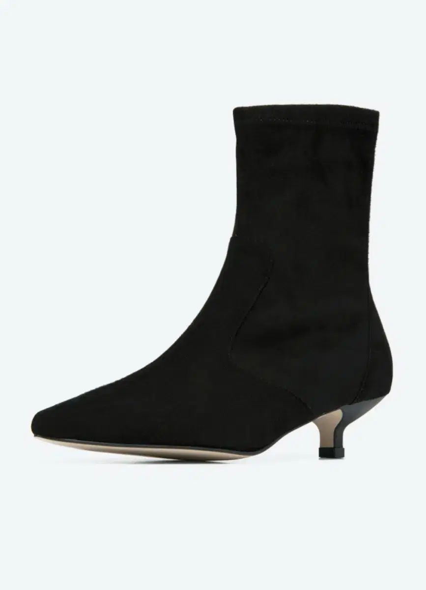 ハンサムタイム TIME ブラック スウェード ソックス アンクルブーツ 245 ポインテッドトゥ靴