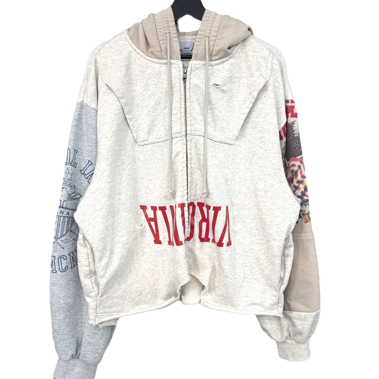 PROTOCOL INDEX】 UPSIDE DOWN ZIP HOODIE PROJECT G/R プロトコル