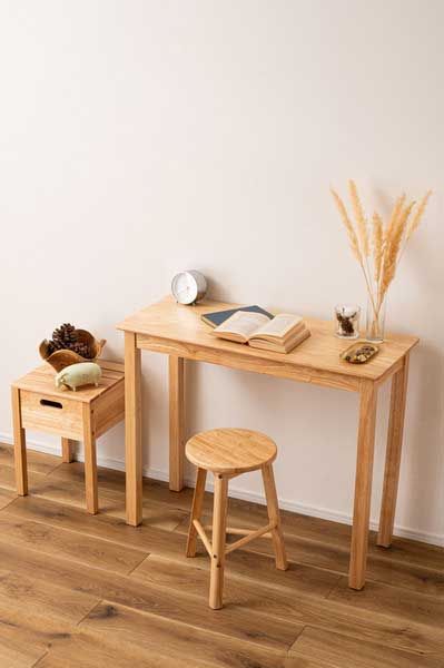 のシンプルデスク W90×D37×H73cm