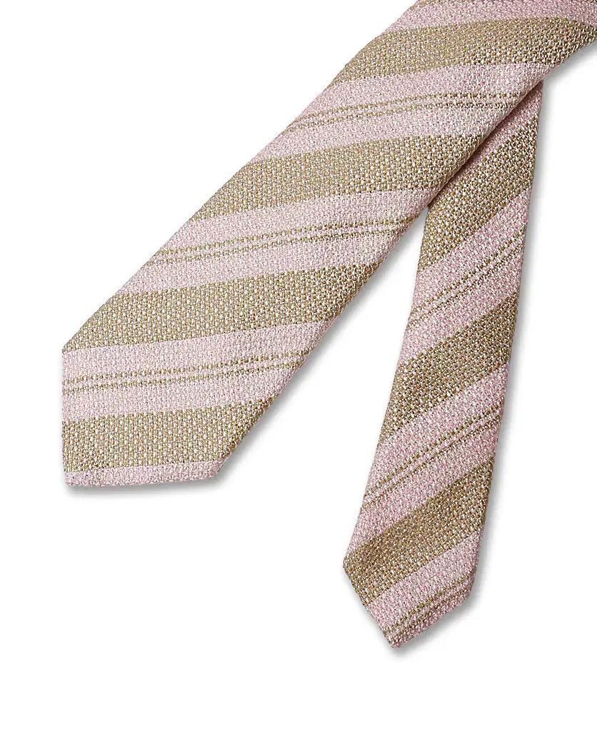  キートン Kiton ピンク カーキブラウン イタリア SSCナポリ ラグジュアリー レジメンタル タイ ネクタイ 小物