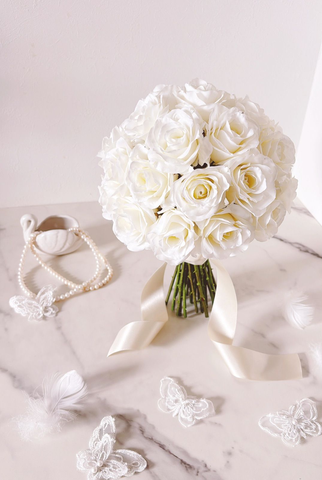 ブートニア付き 造花