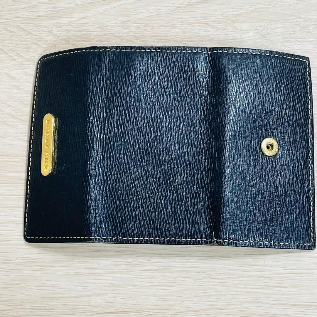 BURBERRY バーバリー キーケース ブラック レザー チェック柄 - メルカリ