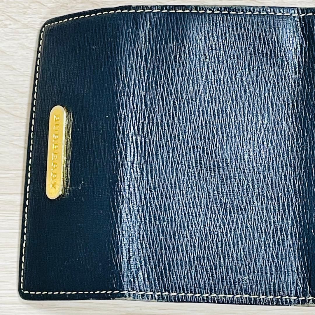 BURBERRY バーバリー キーケース ブラック レザー チェック柄 - メルカリ