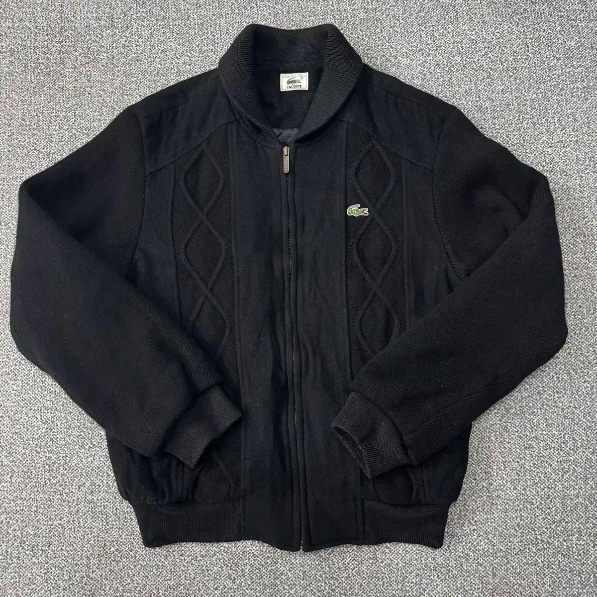 ラコステ ショールカラー ニット ブルゾン ジャケット