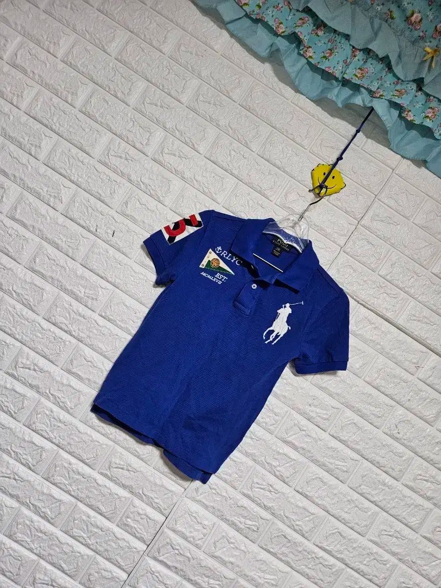 大得価，SALE ほぼ新品) ポロ ラルフローレン ブルー 半袖 ポロTシャツ 8 Tシャツ