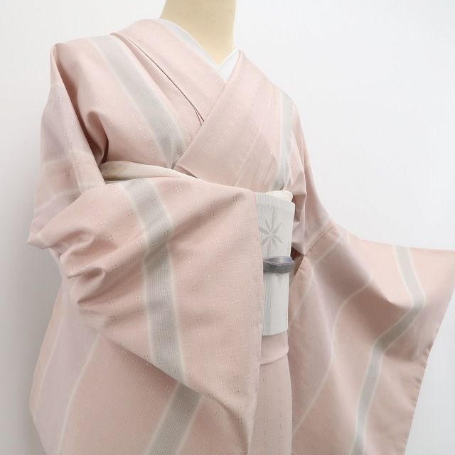 ❁tomihisa❁新品 花織 着物 正絹 胴抜き仕立て 仕付け糸付 トール