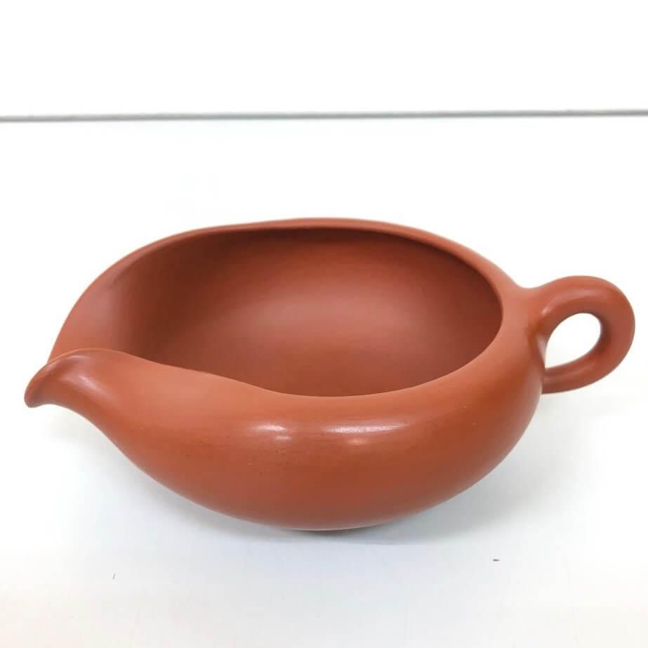 ss8043 【中古】 無名異焼 國三窯 煎茶器揃 共箱入 七点一式 急須 茶碗