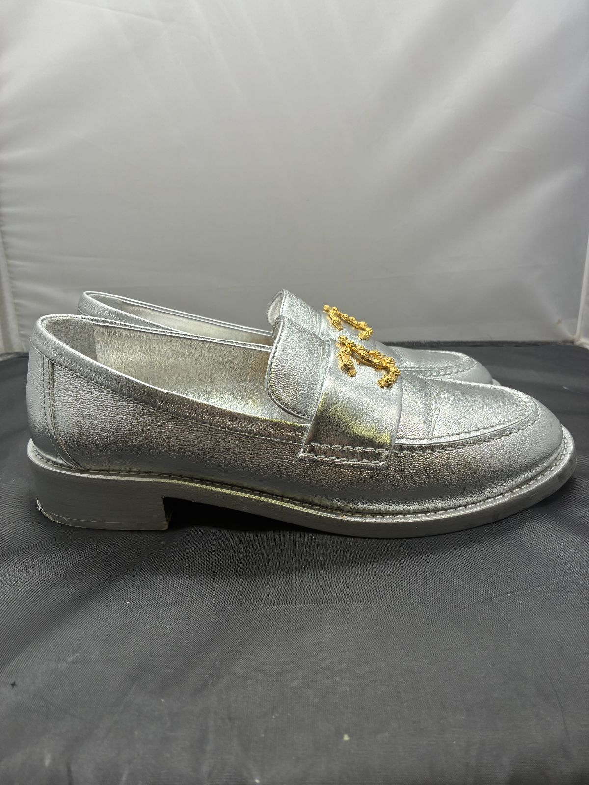 ローファー シルバー