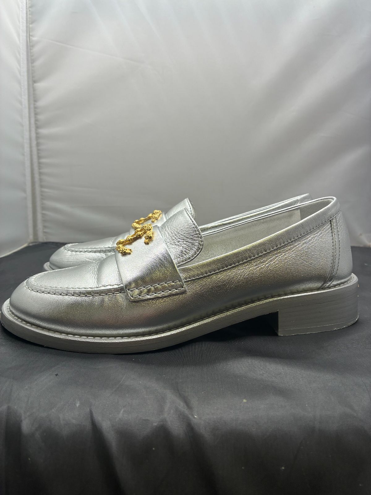 ローファー シルバー