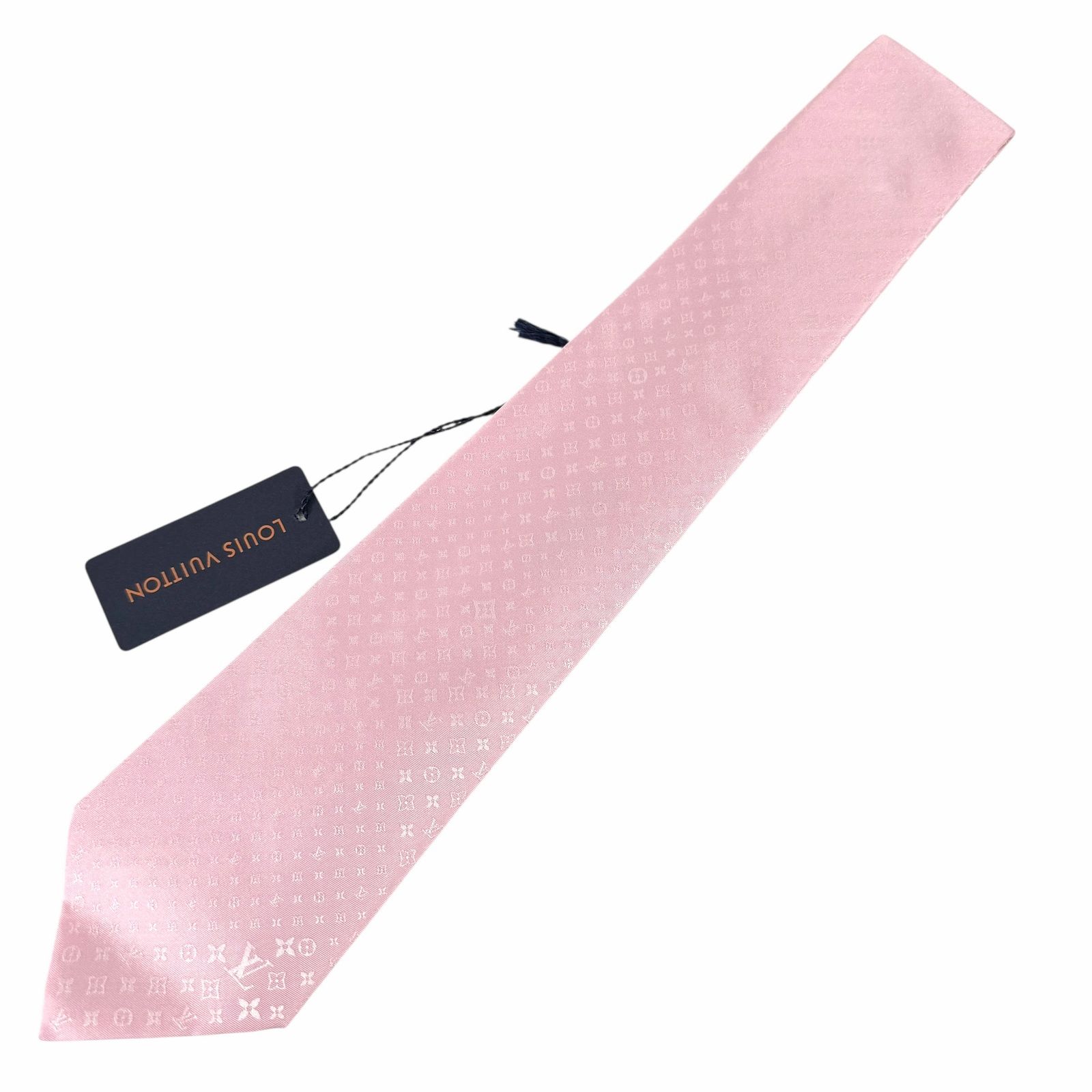♥ ルイヴィトン ネクタイ モノグラム ロゴ ピンク系 J0504
