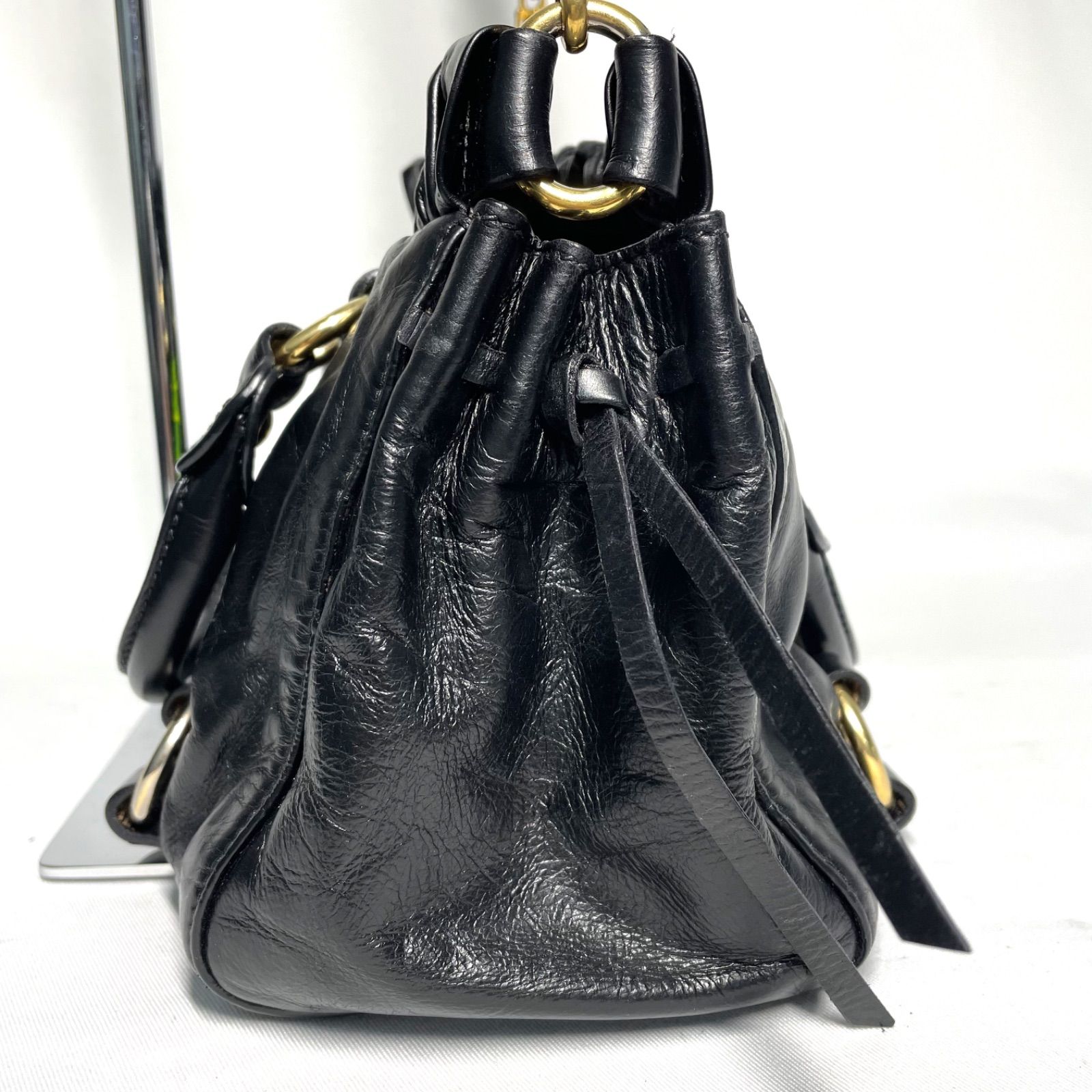 ミュウミュウ miumiu レザー ショルダーバッグ ハンドバッグ 2WAY