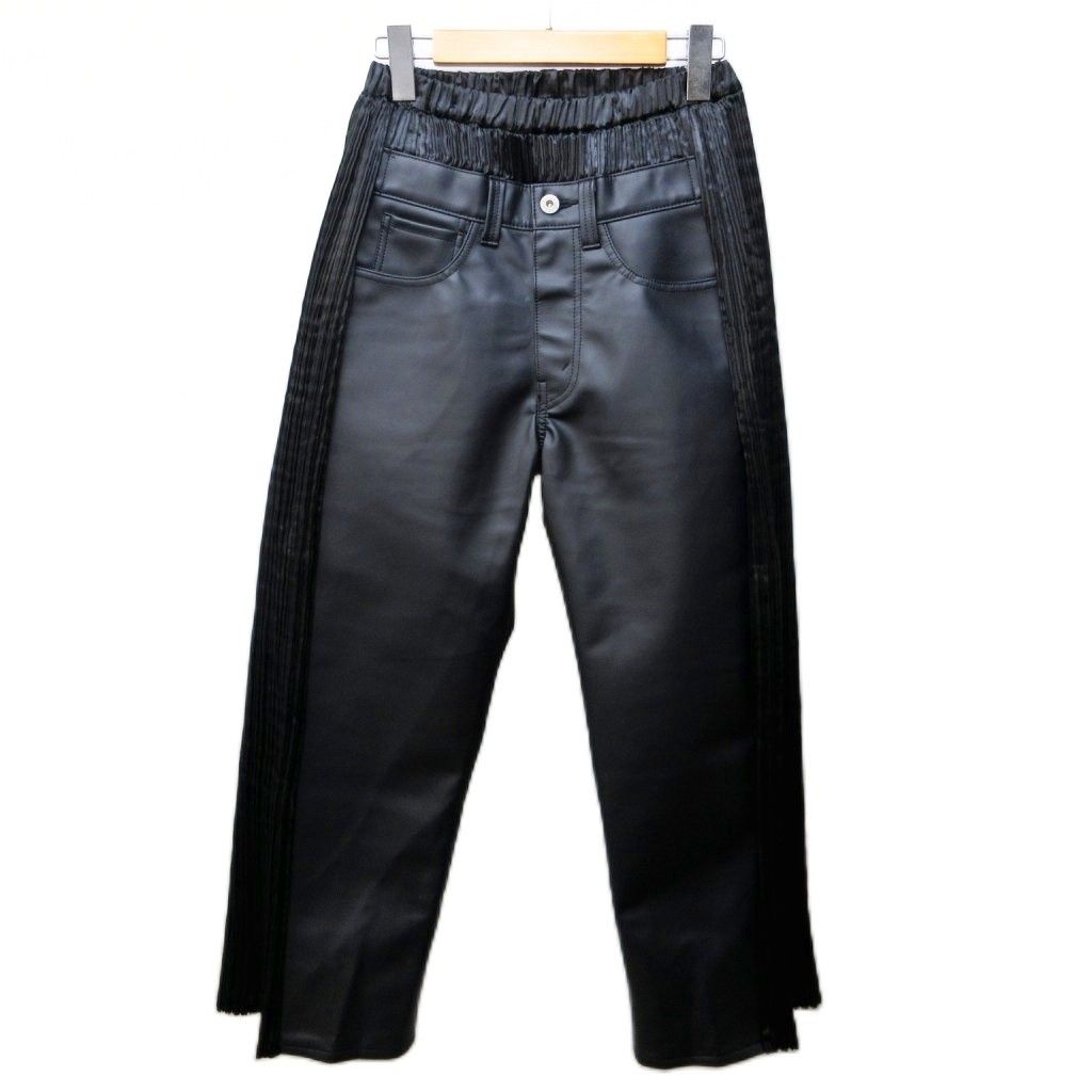 未使用‼️2022ADフェイクレザーパンツ❣️コムデギャルソン.ジュンヤワタナベ ジュンヤワタナベ JUNYA WATANABE コムデギャルソン AD2022 22AW