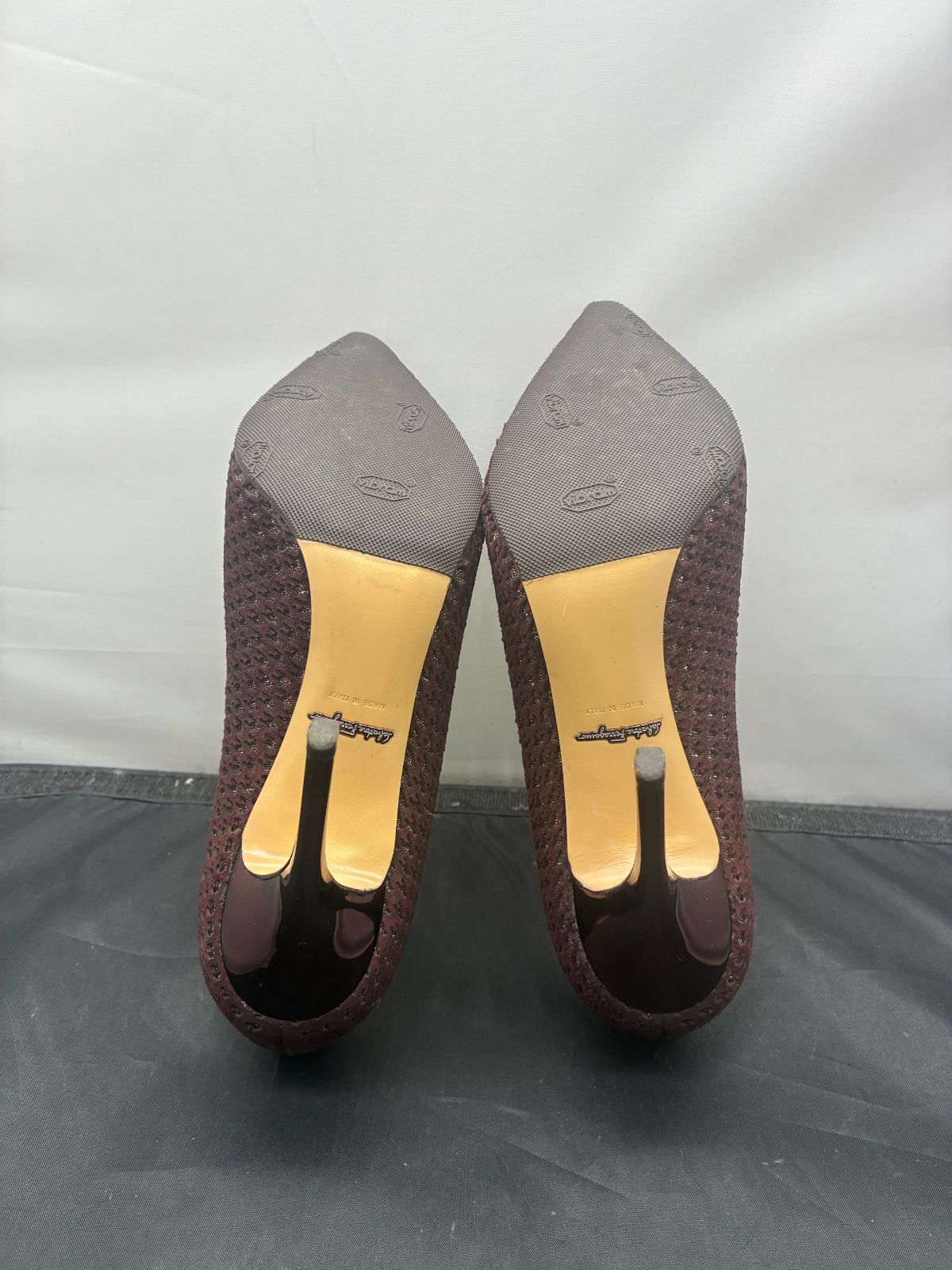  Salvatore Ferragamo サルヴァトーレフェラガモ パンプス ヒール ボルドー 4 1 2 ハイヒール パンプス パンプス