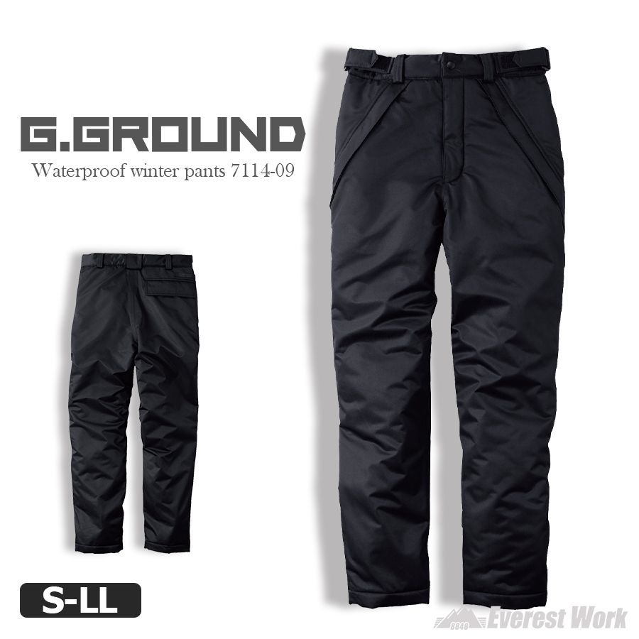 防水防寒パンツ 桑和 SOWA 7114-09 防寒ズボン メンズ 秋冬 撥水パンツ 防水パンツ 抗菌 防臭 消臭 発熱 蓄熱 ボトムス 防寒着 防寒服 作業服 作業着 作業ズボン G.GROUND ジーグラウンド S~LL