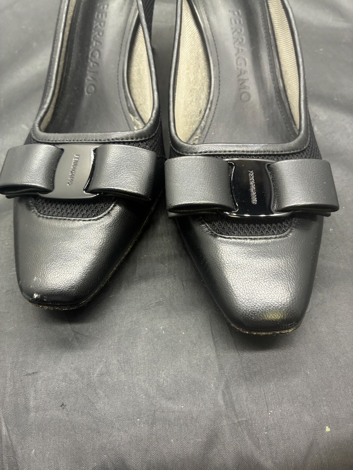 メッシュ パンプス