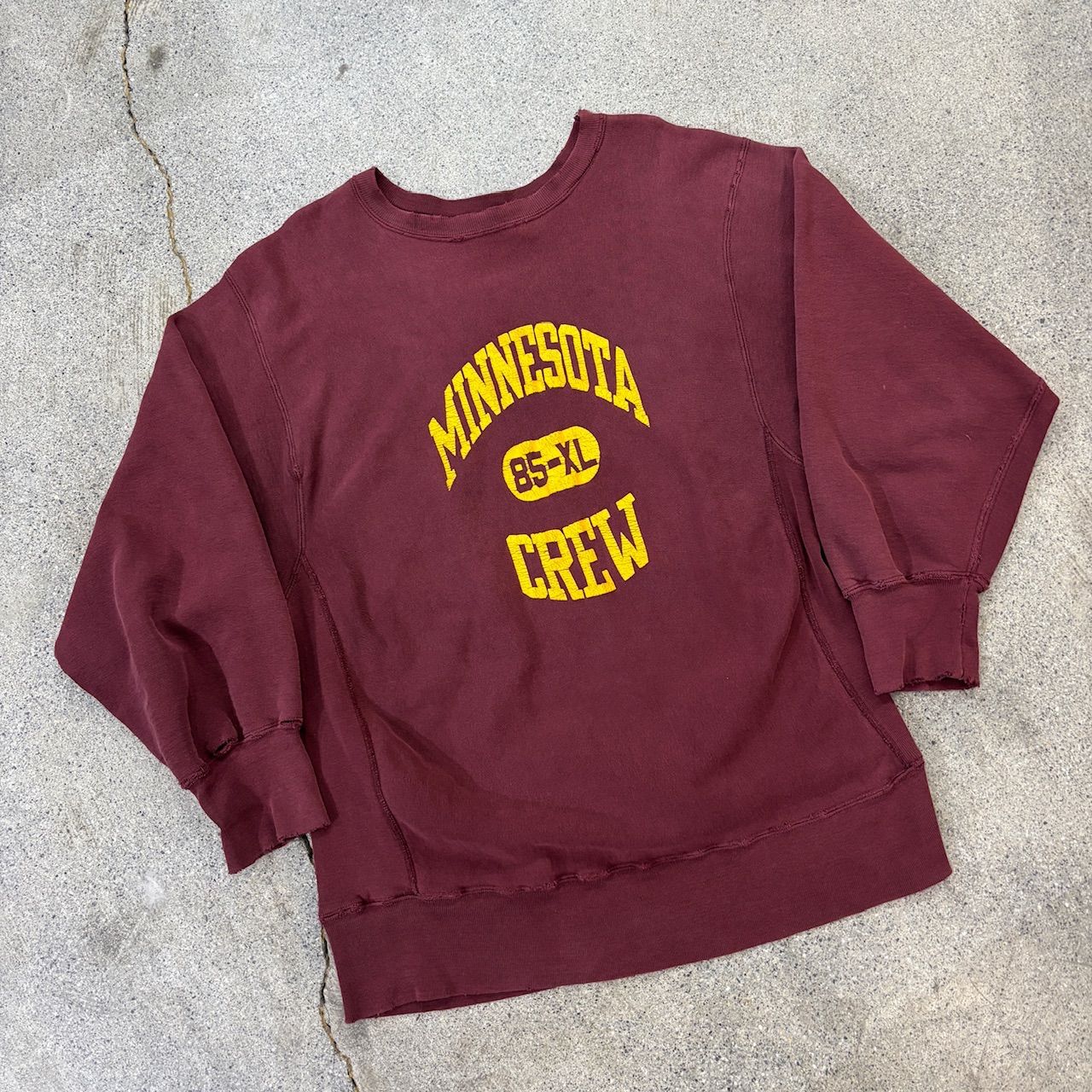 Champion 80s Reverse Weave XLarge Yellow Print