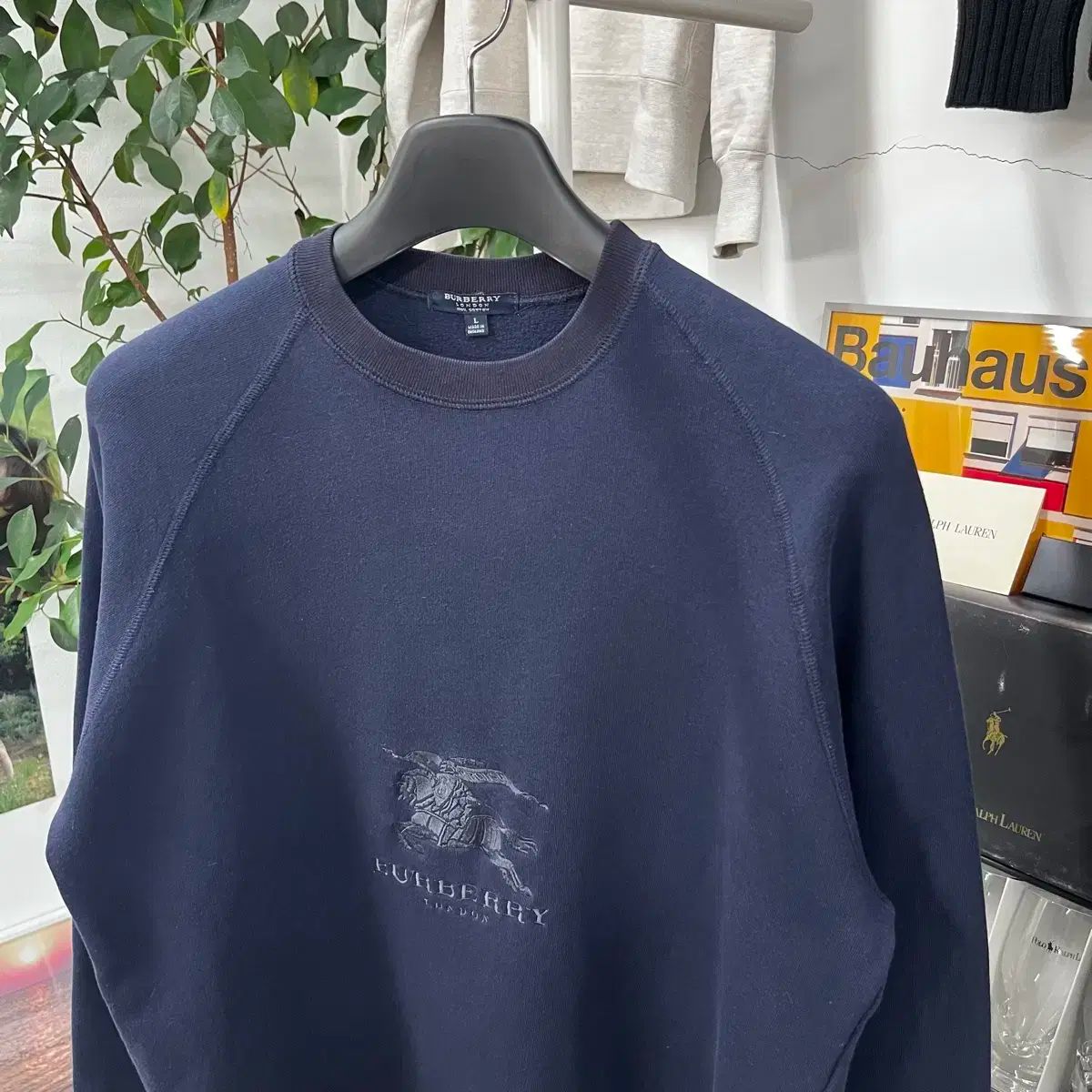 BURBERRY バーバリー 刺繍 ロゴ スウェット L