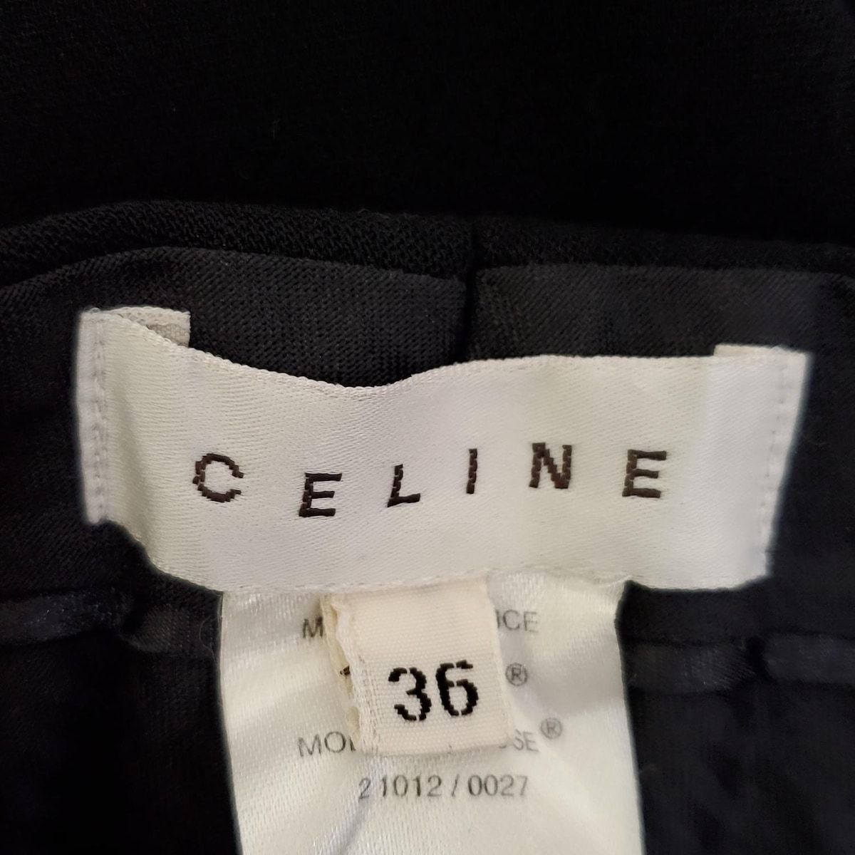 CELINE】カシミア100% ストレートスラックス 44 CELINE】カシミア100