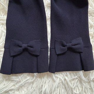 2025 AW トッカ 洗える ROMANCEボレロ M リボン フリル袖 ボタンレス ダークネイビー 品