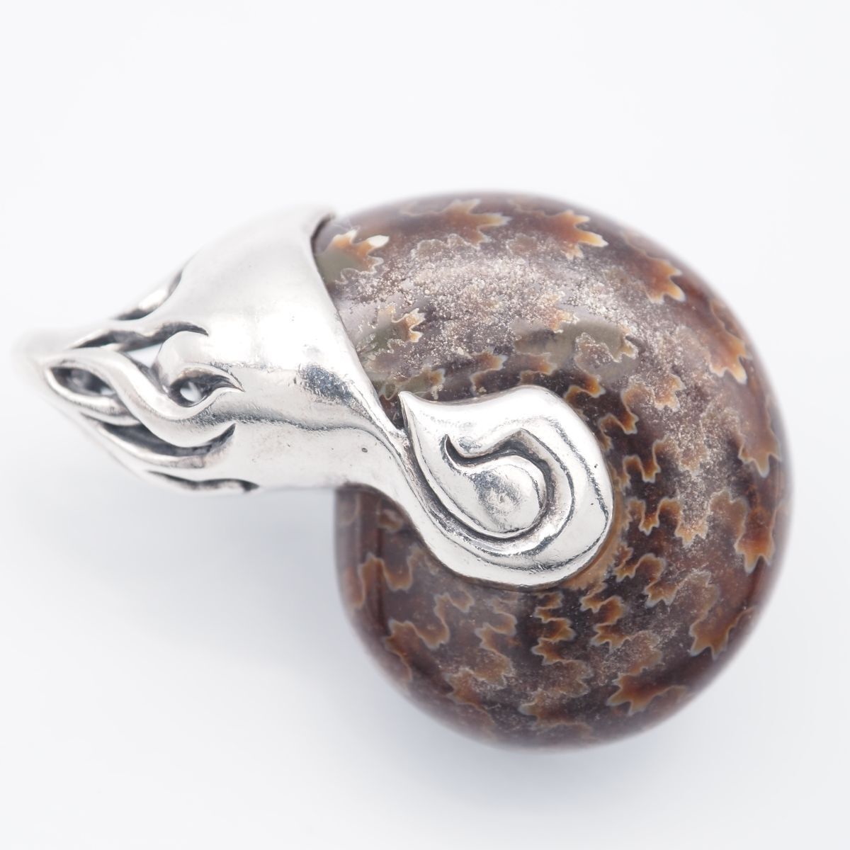 H129 アンモナイト ペンダント トップ デザイン シルバー チャーム ヘッド