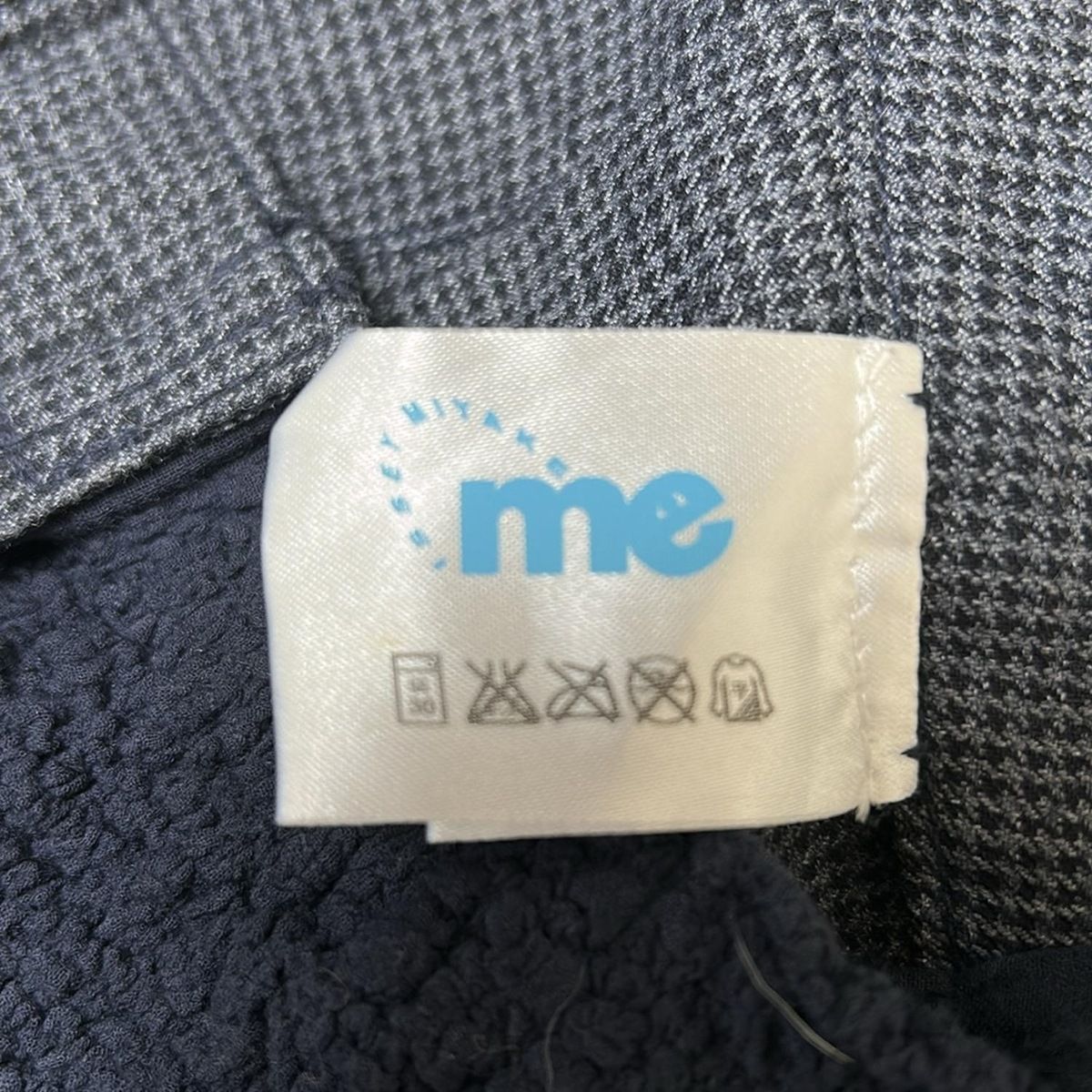 me ISSEY MIYAKE ミー イッセイミヤケ スカート レディース - ライトグレー×白×ネイビー ひざ丈 パッチワーク GULLKHAN_COM