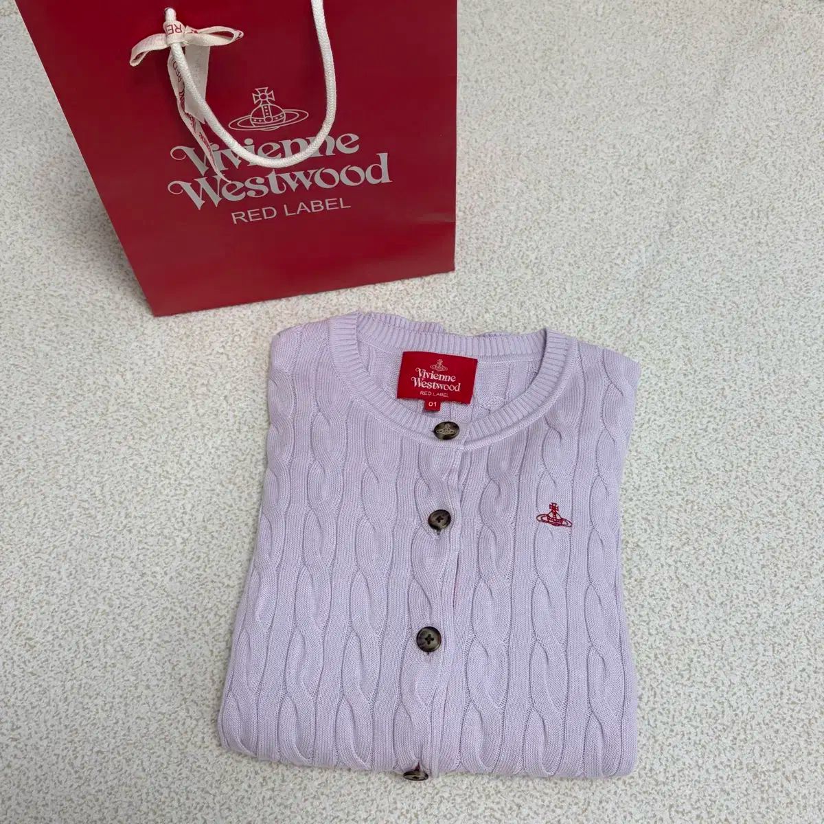 カーディガン ラベンダー