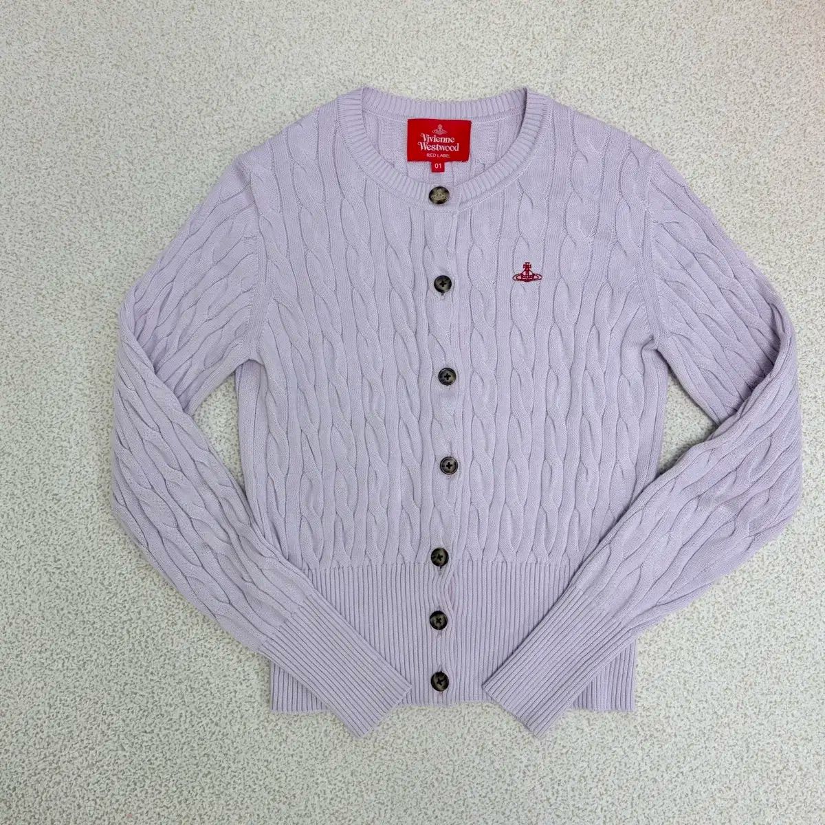 VIVIENNE WESTWOOD ヴィヴィアン ウエストウッド ケーブル カーディガン ラベンダー