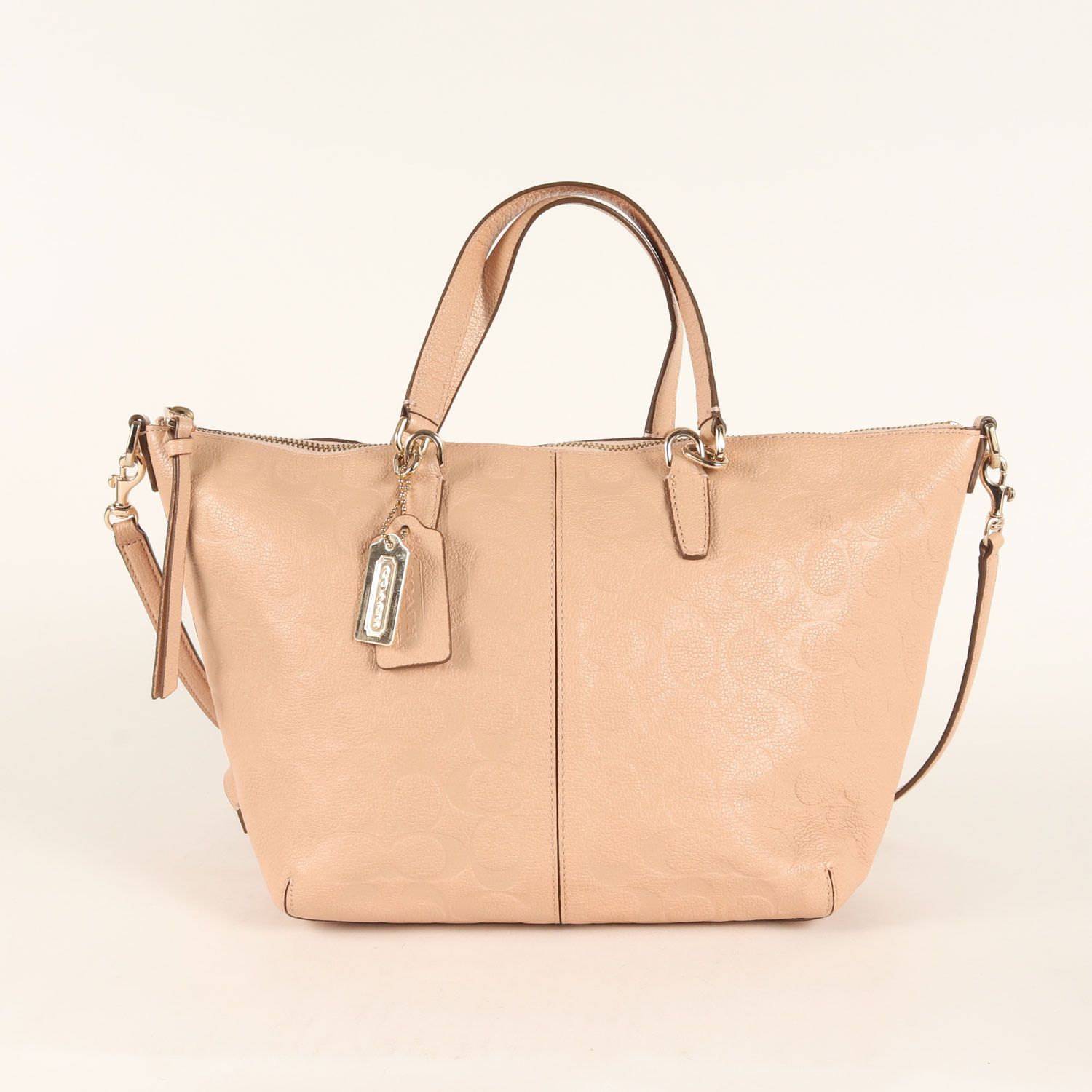 COACH コーチ バッグ ピンクベージュ | レザー シグネチャー 2WAY 