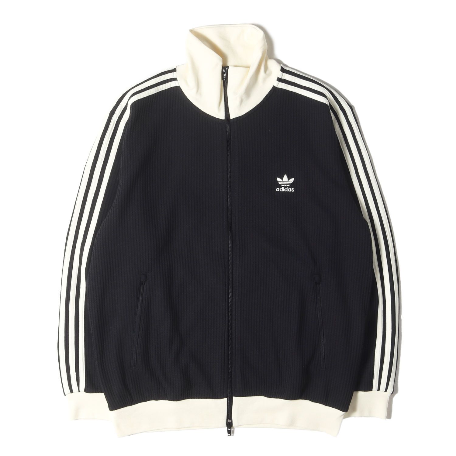 adidas トラックジャケット オフホワイト × ブラック XL アディダス 新品adidas アディダス ジャケット ブラック オフホワイト 黒白