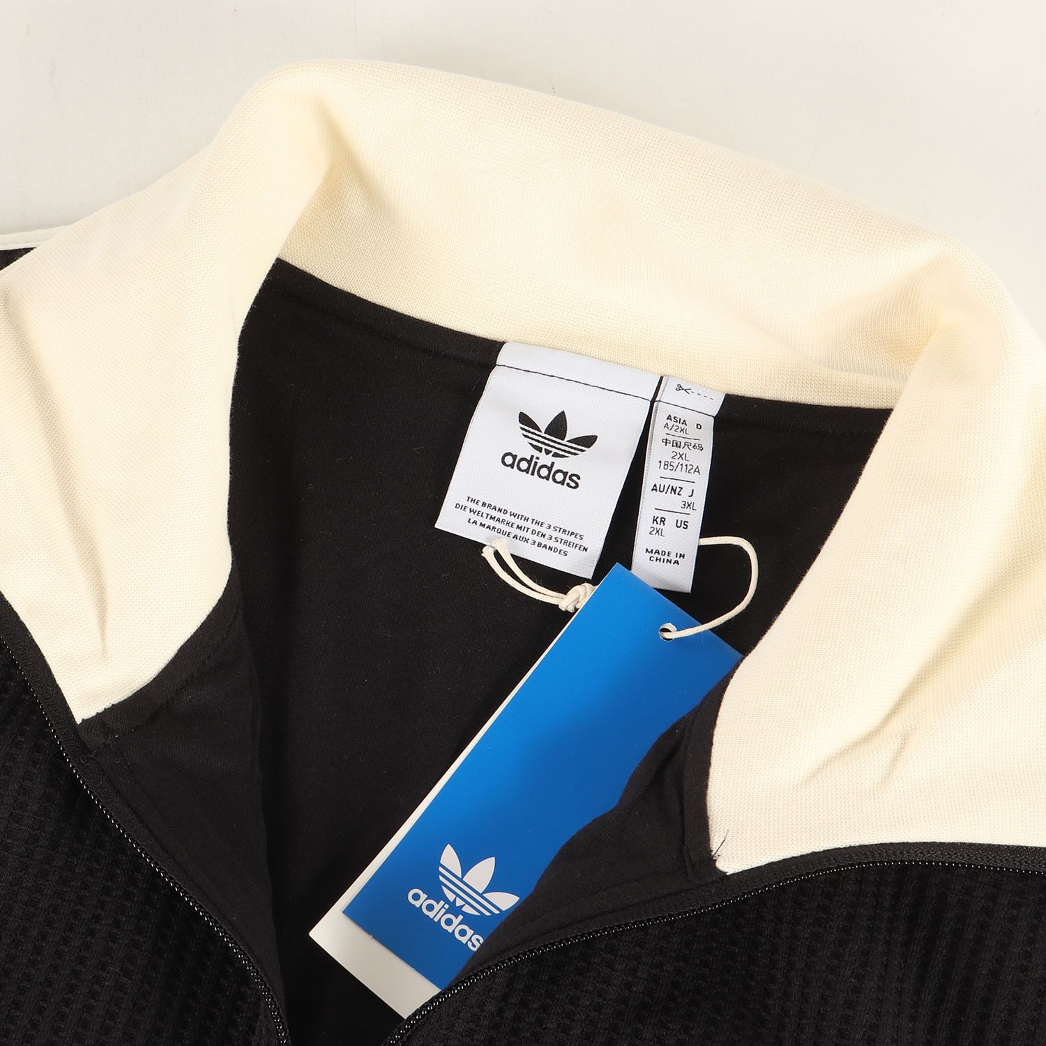 新品】adidas アディダス ジャケット ブラック オフホワイト 黒白 