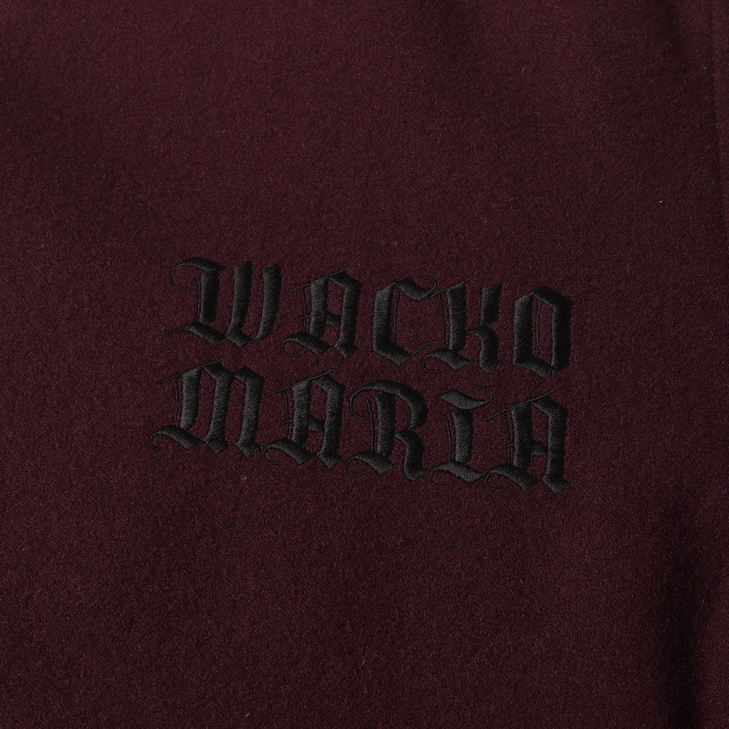 WACKO MARIA ワコマリア ジャケット バーガンディー サイズ S 23SS 袖レザー メルトンウール スタジャン バーシティ ジャケット LEATHER VARSITY JACKET アウター ブルゾン KANDAIZUMI_COM