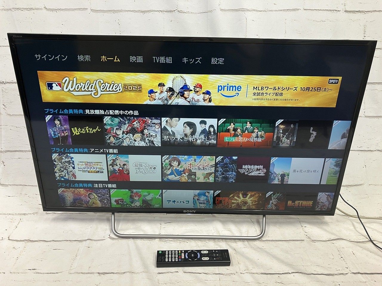 SONY ソニー ブラビア KJ-40W730C 40V型 液晶テレビ ブラック