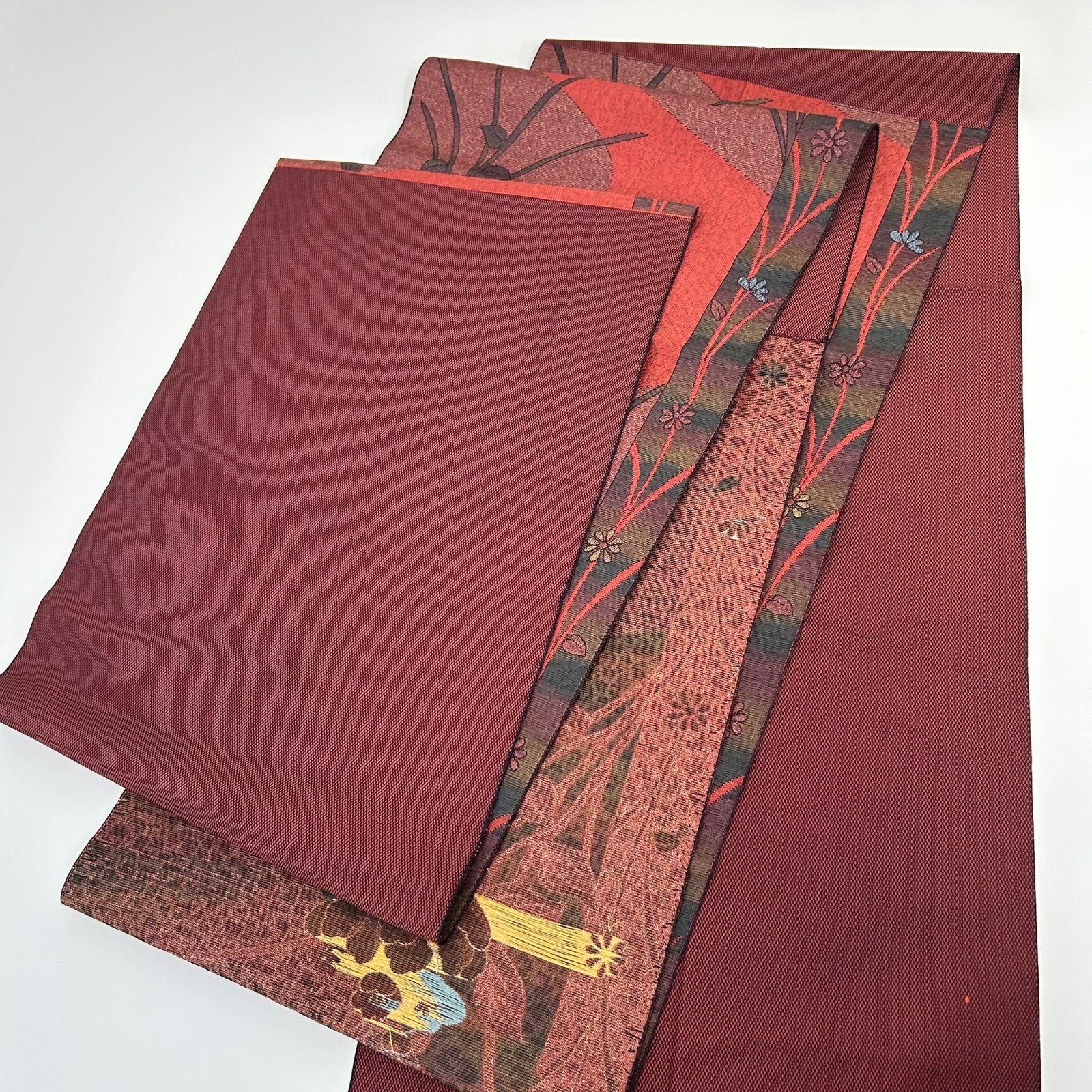 名古屋帯 博多帯 素敵な織り出し 八寸 正絹 着物 MA-904 名古屋帯