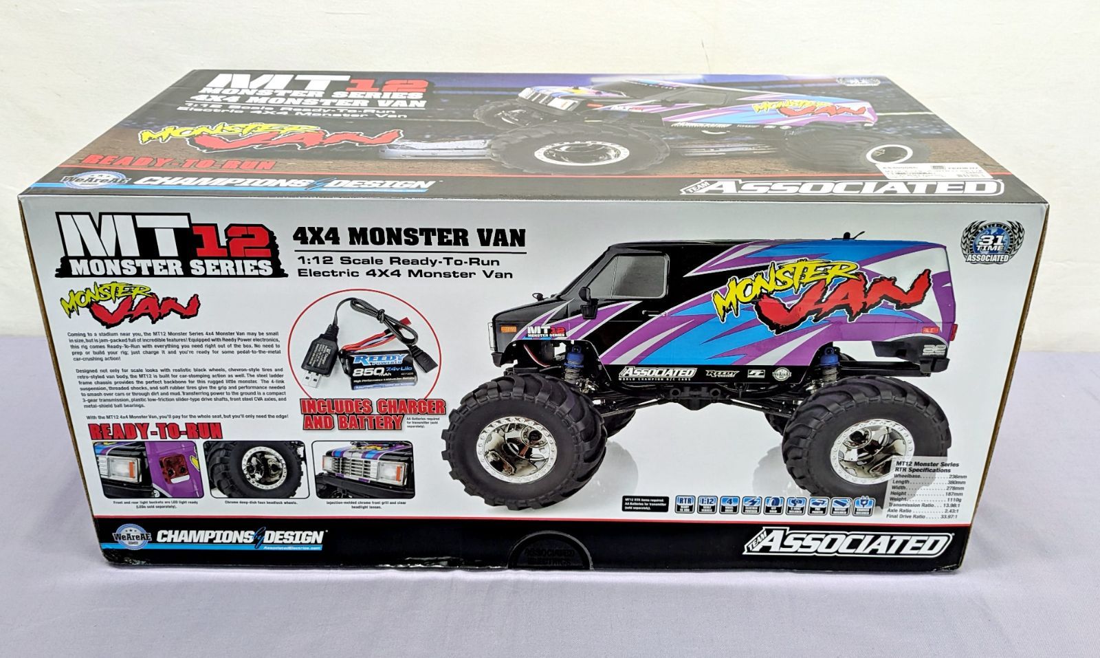 開封のみ ♥品 Team Associated MT12 4x4 Monster Van モンスターバン ラジコン RTR リポコンボ ASC40008C 830