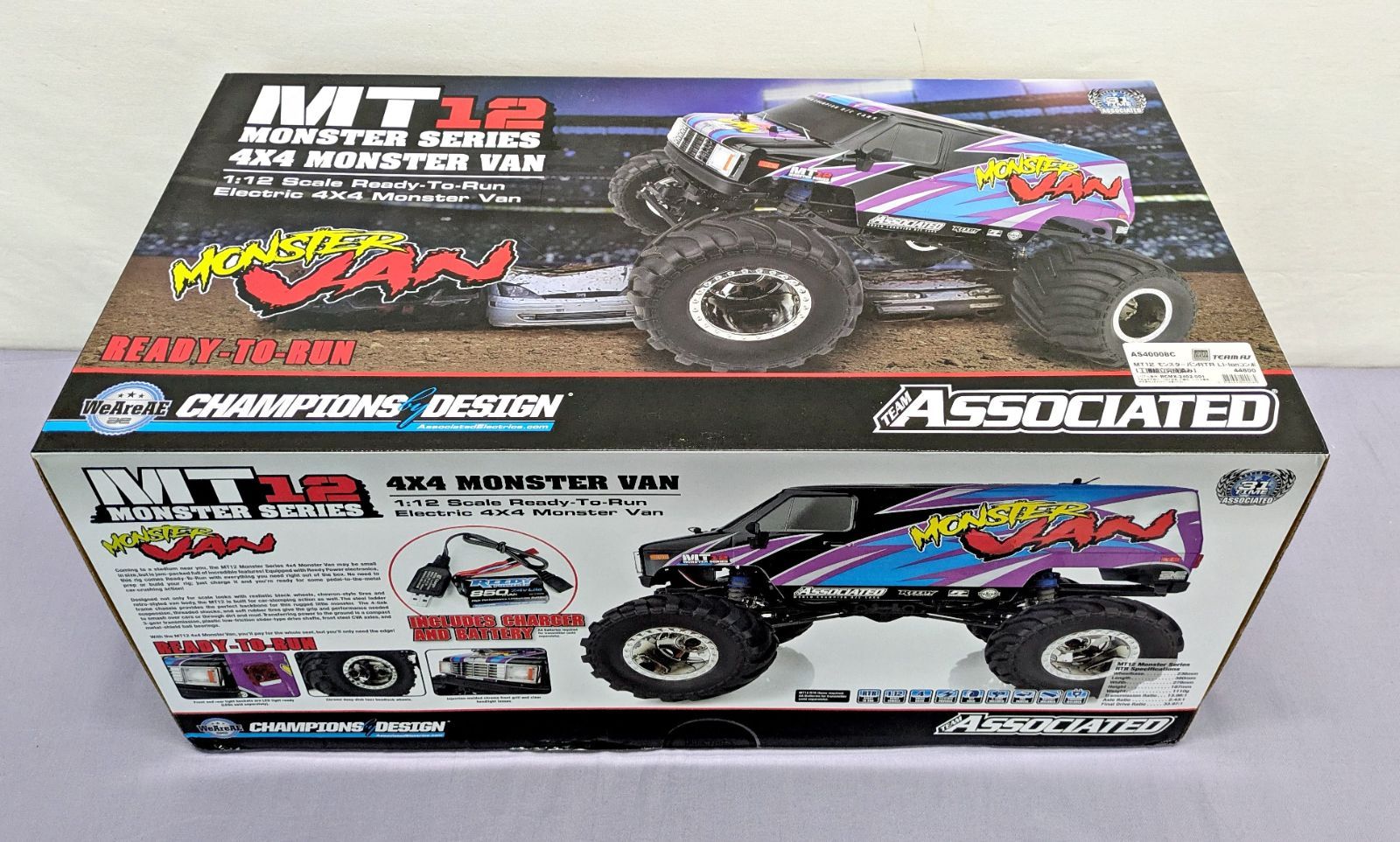 Team Associated MT12 4x4 Monster Van モンスターバン ラジコン RTR リポコンボ ASC40008C 830