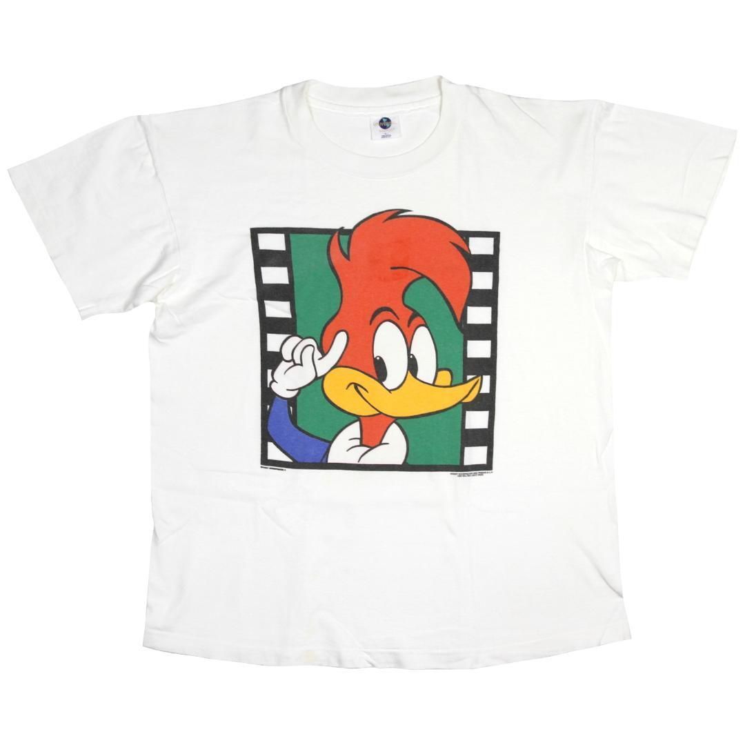 L 90s ヴィンテージ Woody Woodpecker ウッディー ウッドペッカー Tシャツ ©1993