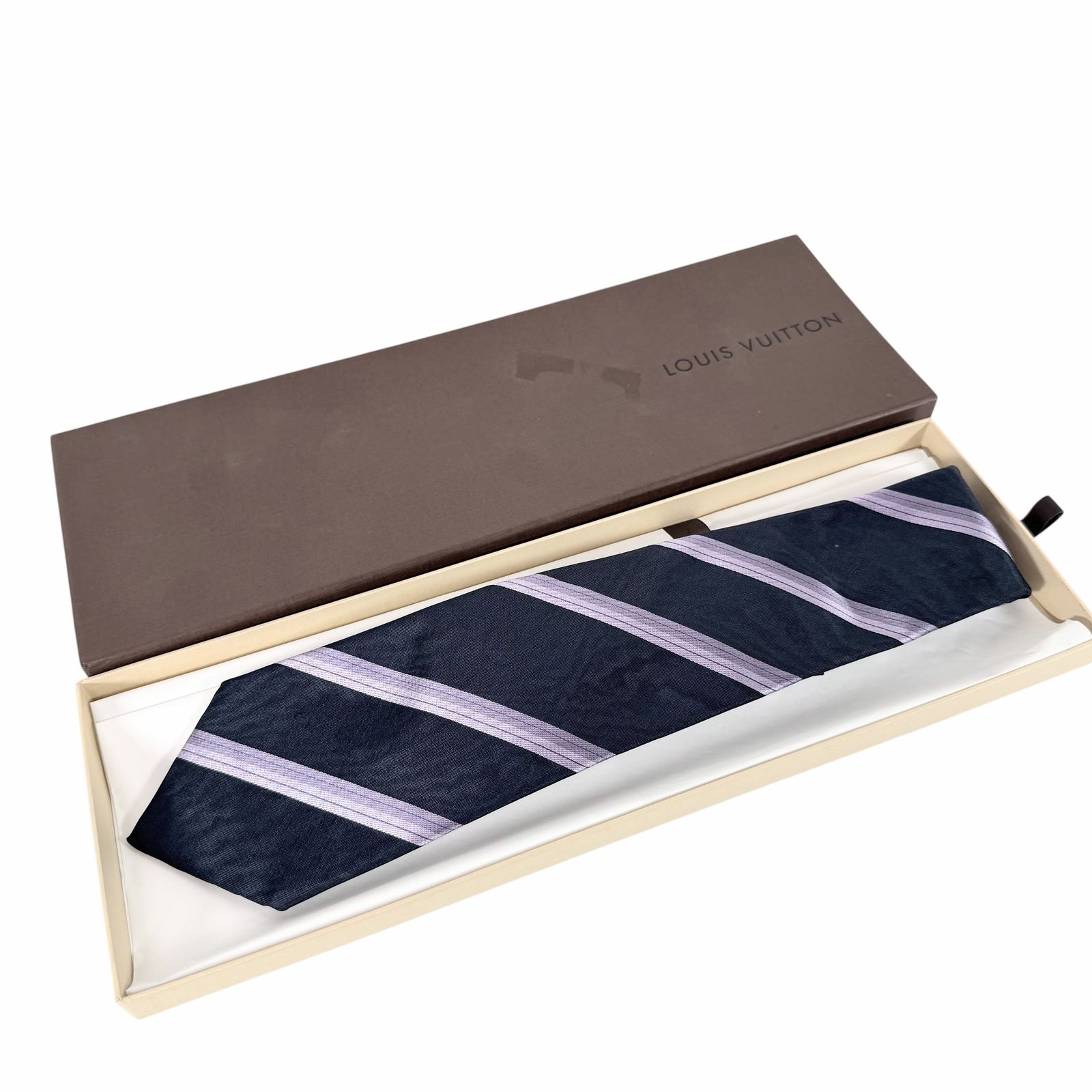 ルイヴィトン ネクタイ ストライプ J 0396