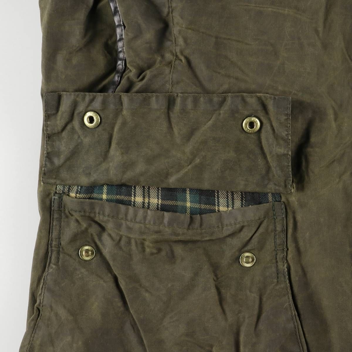 古着 90年代 バブアー Barbour BORDER ボーダー 旧3ワラント ワックス