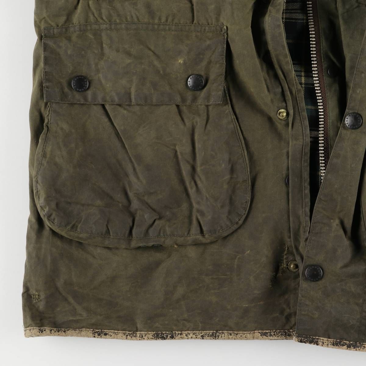 古着 90年代 バブアー Barbour BORDER ボーダー 旧3ワラント ワックス
