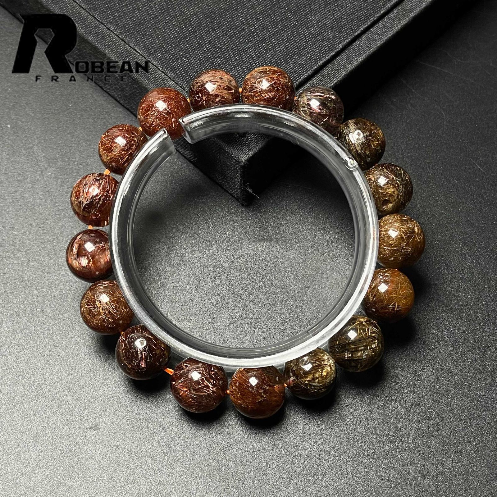 限定1個】上級 EU製 ☆ROBEAN・銅髪ルチルクォーツ☆ブレスレット 