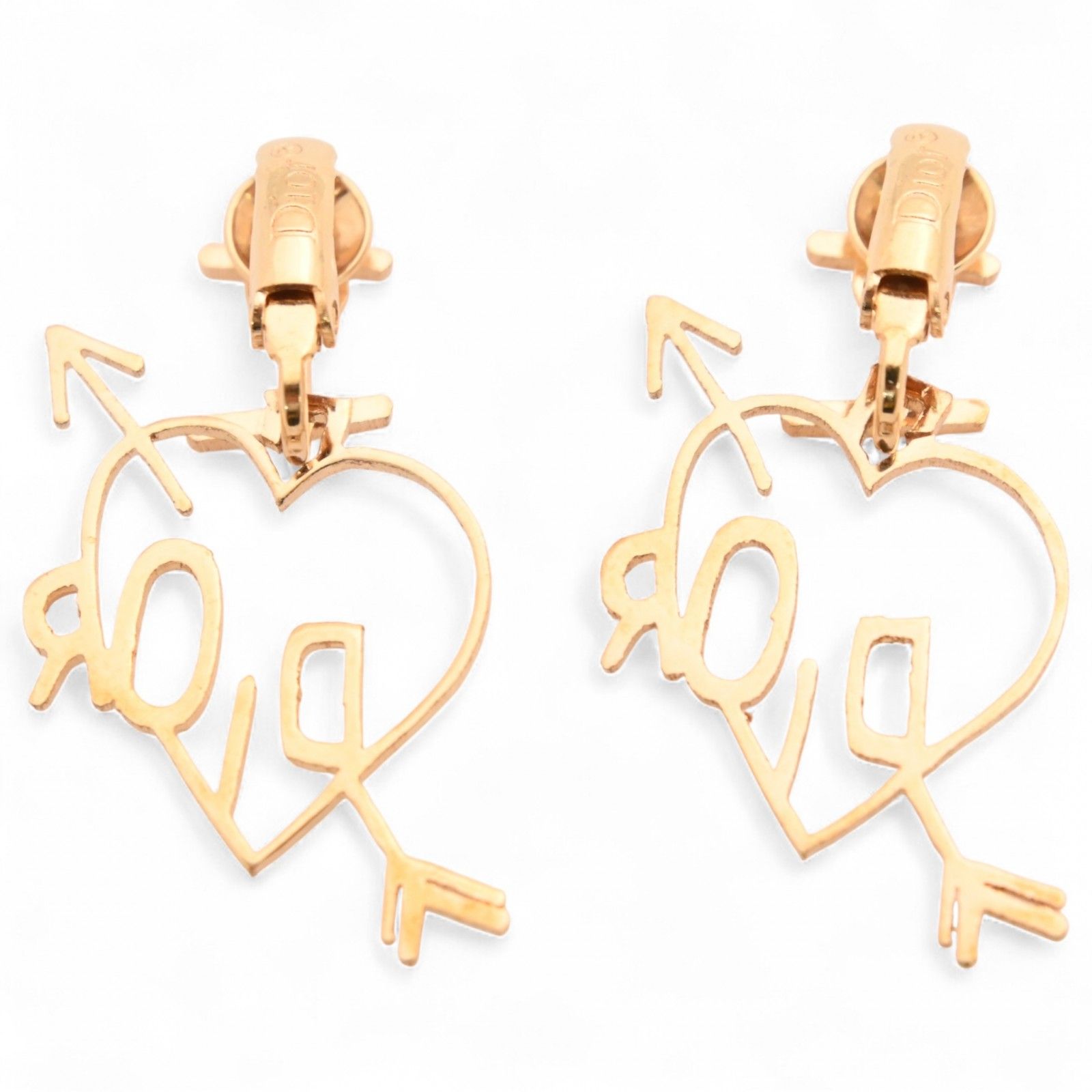 ディオール I LOVE DIOR イヤリング ハート アロー Aランク di6504jk