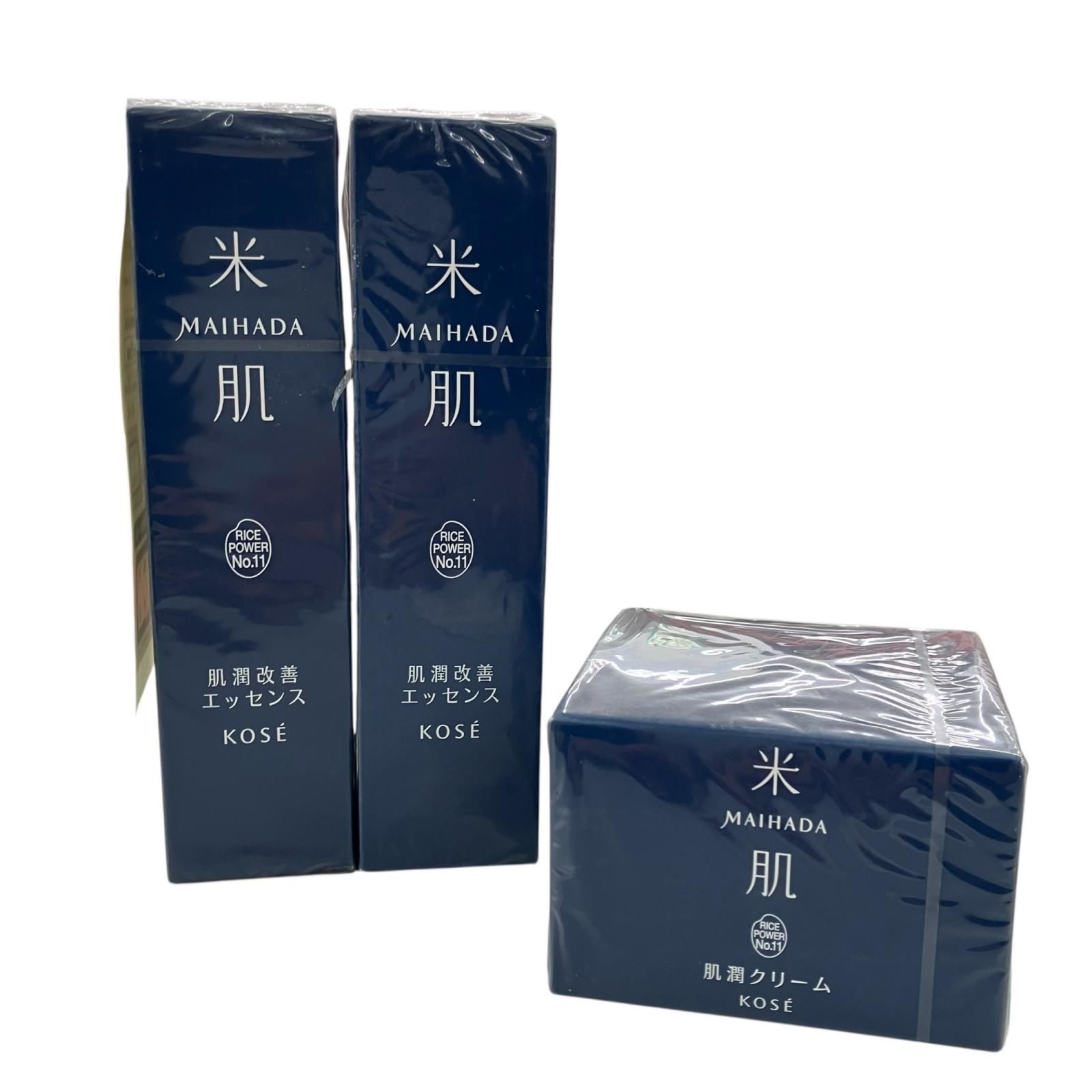 186001 KOSE コーセー 肌潤改善エッセンス 肌潤クリーム 定価 ¥20.900- ネイビー レディース 3点