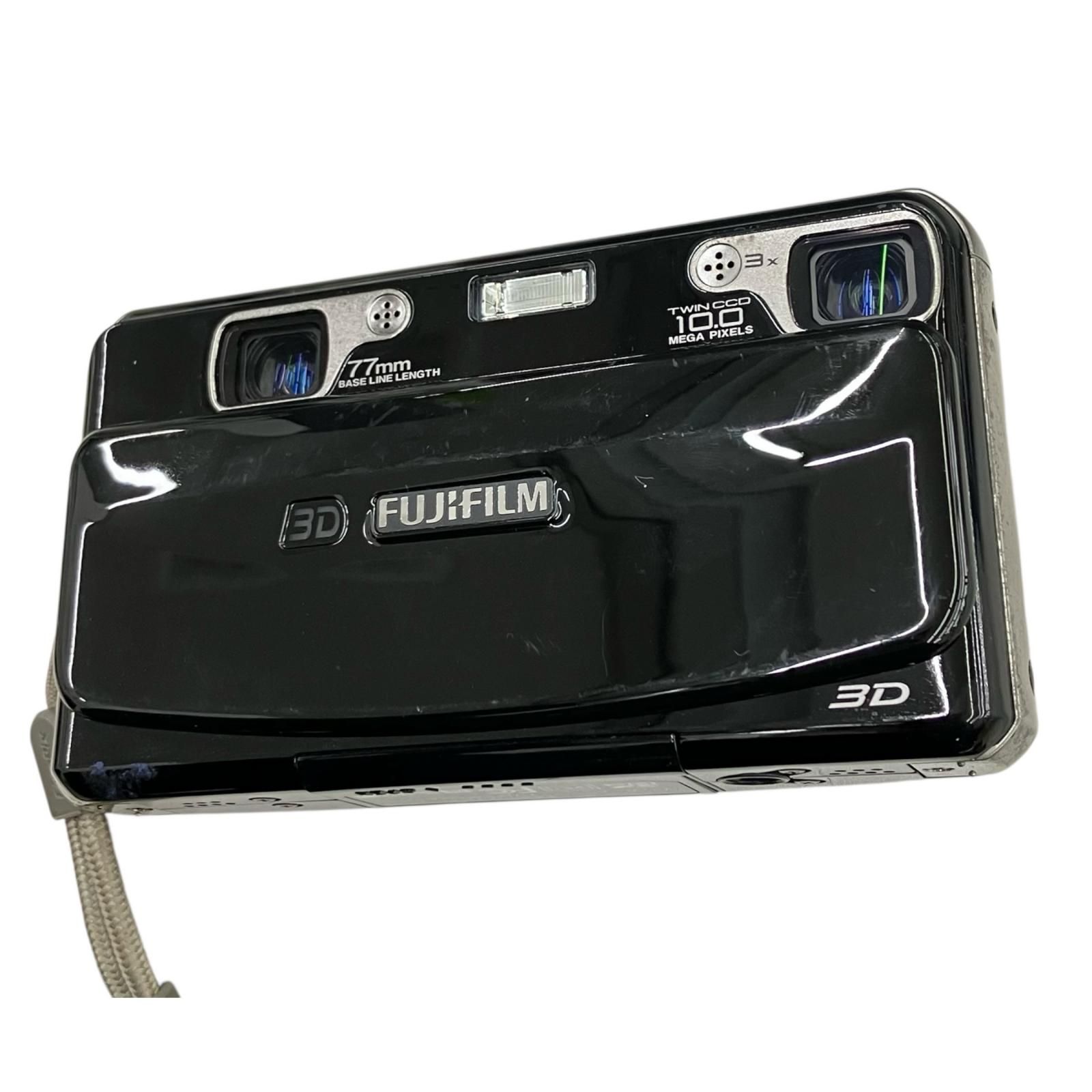 118011 動作未 フジフィルム デジタルカメラ FinePix REAL 3 D W 1 ブラック