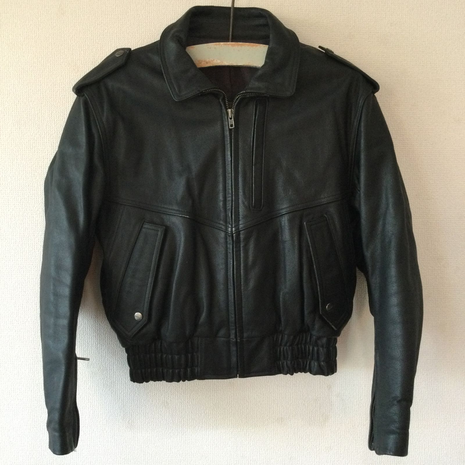 10410 KUSHITANI クシタニ レザージャケット K-0523-2001 Mサイズ ブラック 牛革 本革 バイクウェア ライディングジャケット メンズ