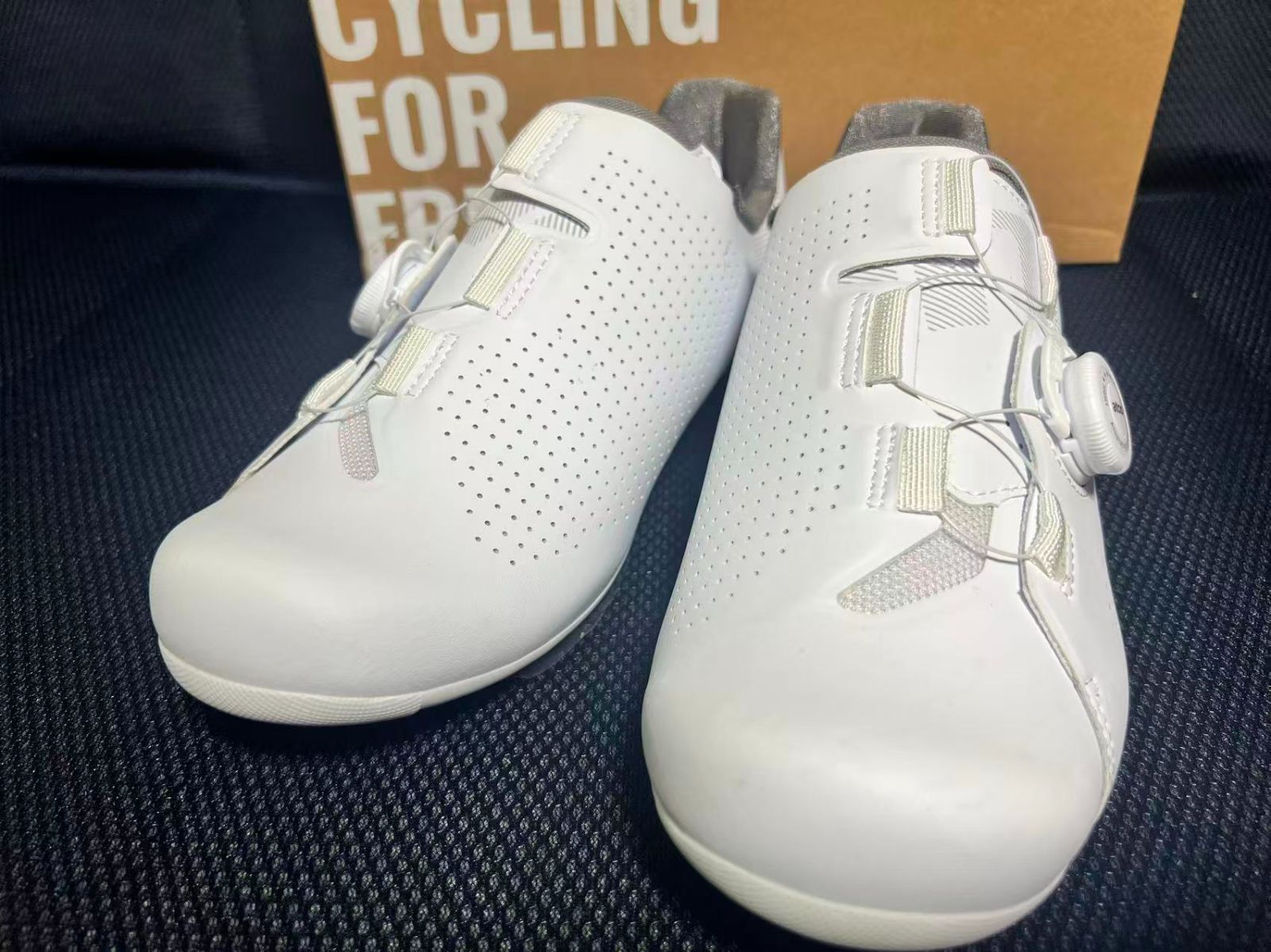 アウトレット サンティック サイクリングシューズ ビンディングシューズ ロードバイク 自転車 メンズ レディーズ WS23041 ホワイト 45約28cm 処分