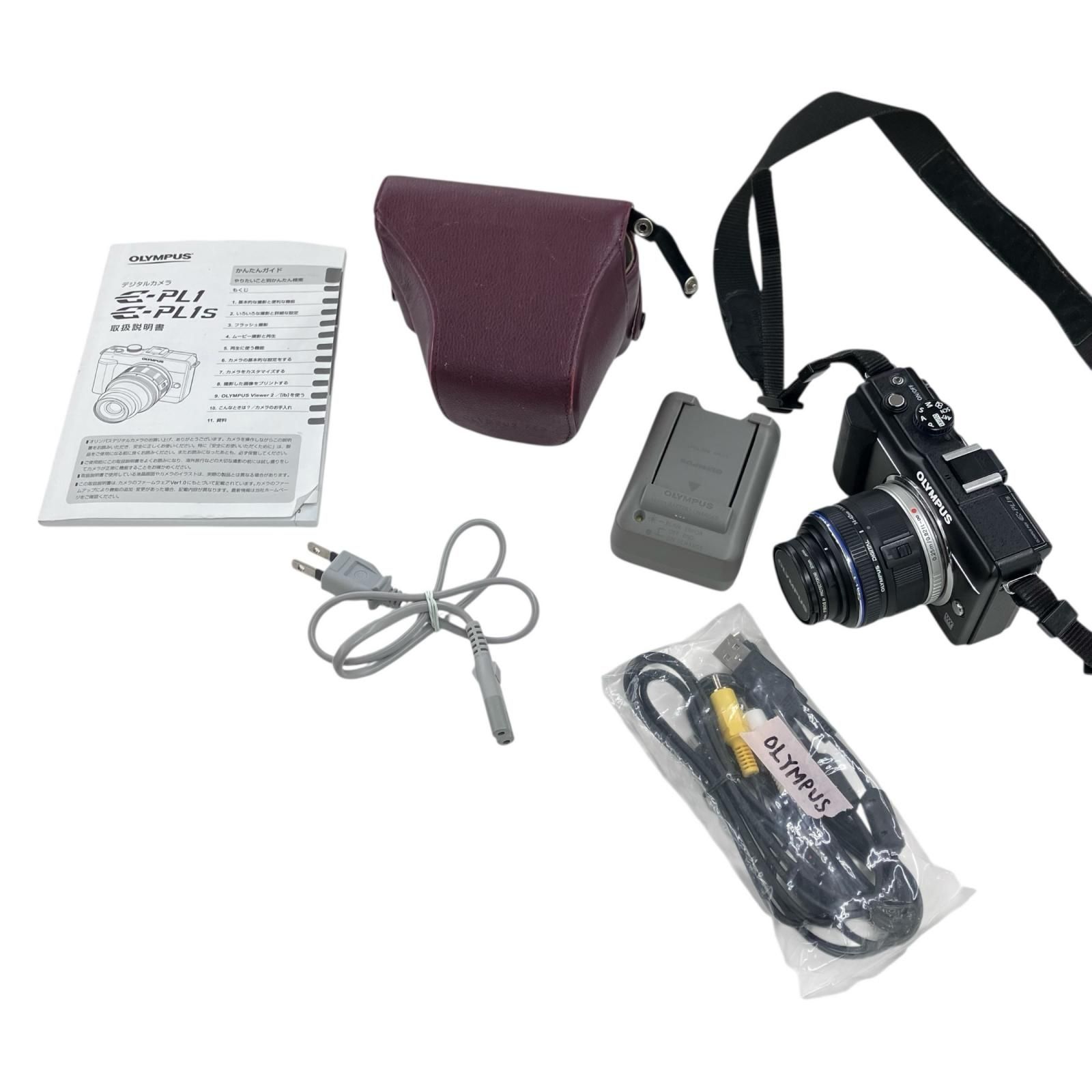 186000 訳アリ品 OLYMPUS オリンパス ミラーレス一眼 E-PL1S ブラック