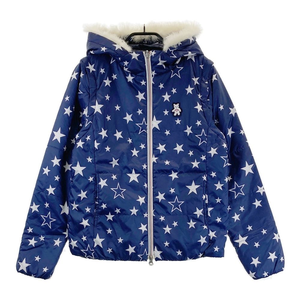 サイズ M CALLAWAY キャロウェイ リバーシブル2WAY フード付き中綿ジャケット 星柄 ネイビー系 240101432406 ゴルフウェア レディース ストスト